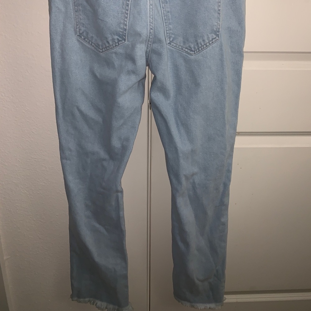 missguided light wash denim jeans